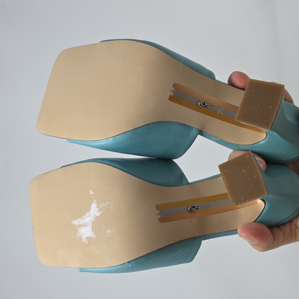 Sam Edelman Carmen Teal Mules Size 7.5 - Picture 5 of 6